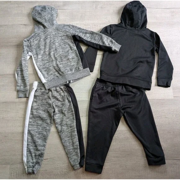 Lot of 2 Nike Outfits Boys Sz 4 XS Just Do It Nike Hoodie Pants & Full Zip - Picture 4 of 4